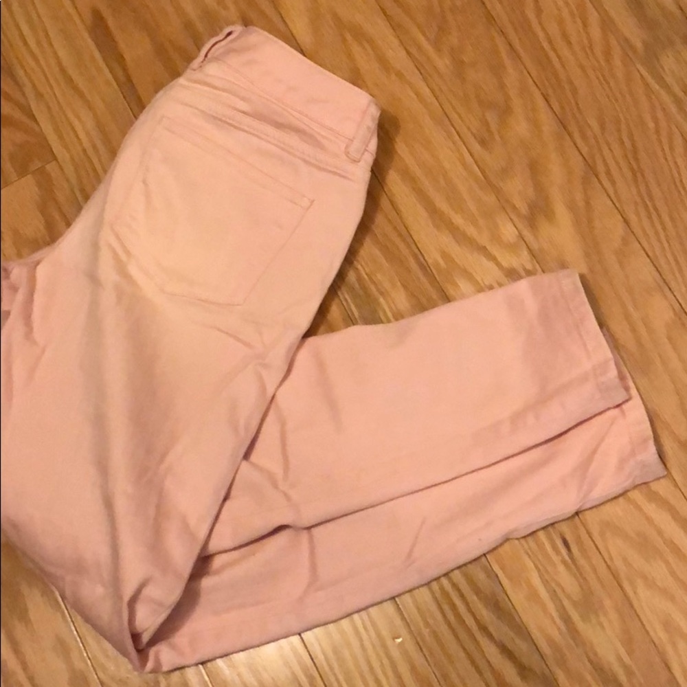 Light pink skinny jeans